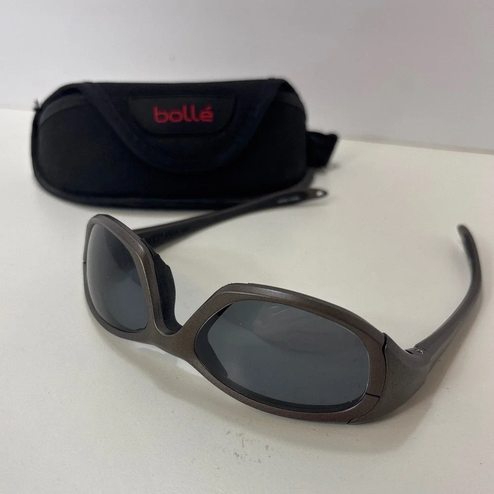 Bolle Rec Specs Maxx MX30 Sunglasses Metallic Green Wrap Frame Liberty Halo Case
